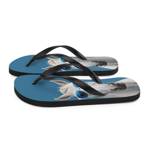 Cool Blue Horse Flip Flops