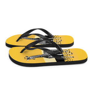 Giraffe Zebra Skin Flip Flops