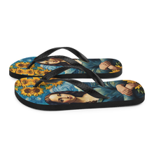 Monalisa Painting in Van Gogh Style Flip Flops