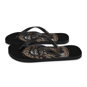 Zeus Copper Wire Sculpture Flip Flops