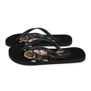 Lady Rose Copper Wire Art Flip Flops