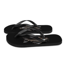 Minimalism Copperplate Art Fish Flip Flops