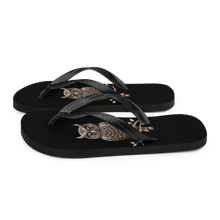 Owl Copper Art Flip Flops