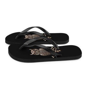 Owl Copper Art Flip Flops