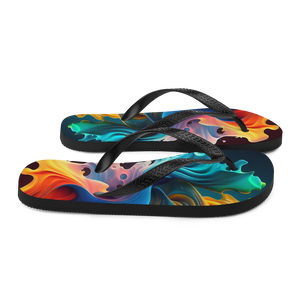 Colorful Swirl Background Flip-Flops