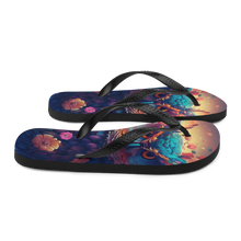 Colorful Owl Art Flip-Flops