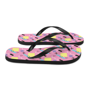 Memphis Colorful Pattern 04 Flip-Flops