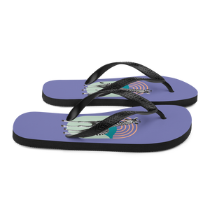 Giraffe Zebra Purple Flip Flops