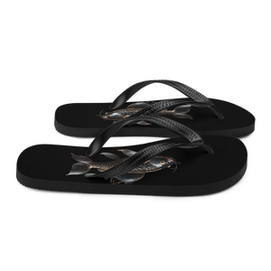 Minimalism Copperplate Art Fish Flip Flops