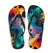 Colorful Swirl Background Flip-Flops