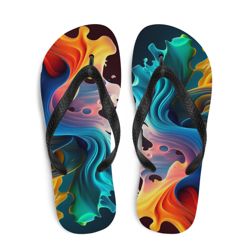 Colorful Swirl Background Flip-Flops