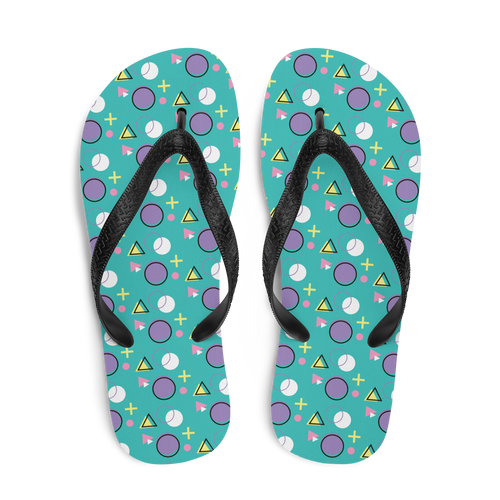 Memphis Colorful Pattern 01 Flip-Flops