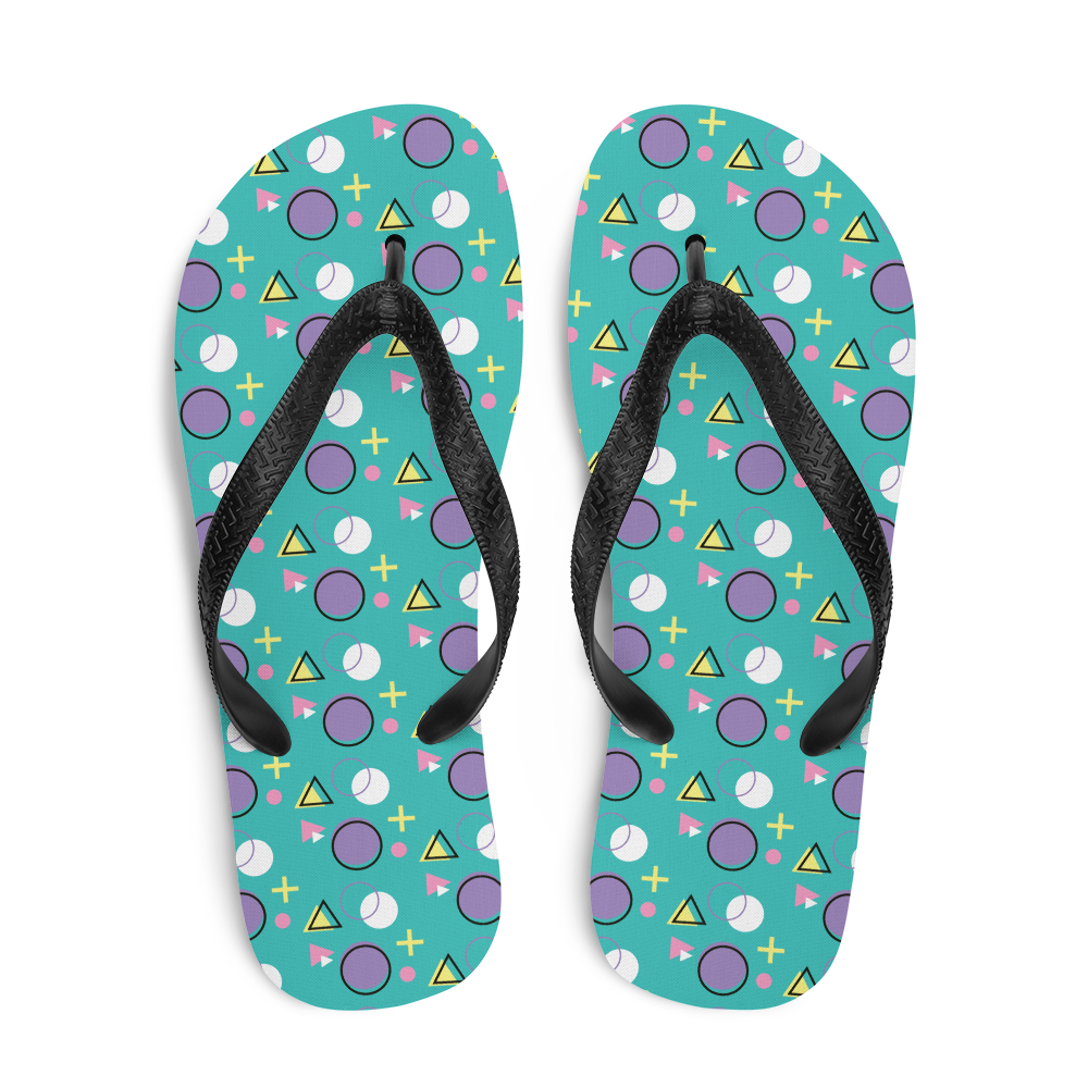 Memphis Colorful Pattern 01 Flip-Flops