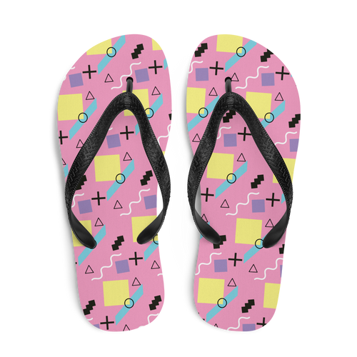 Memphis Colorful Pattern 04 Flip-Flops