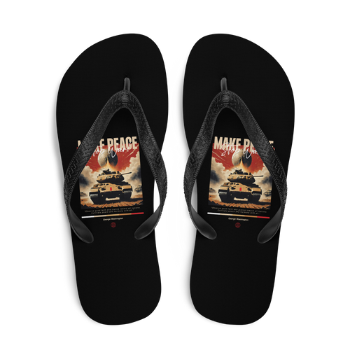 Make Peace Stop War Tank Flip Flops