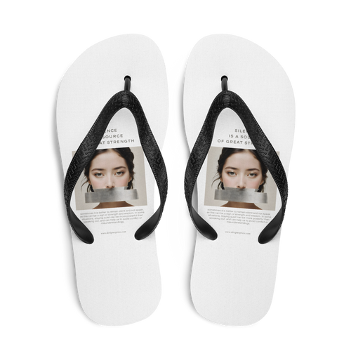 Silence Lao Tzu Flip Flops