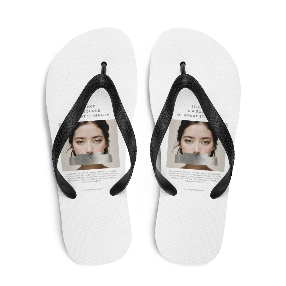 Silence Lao Tzu Flip Flops