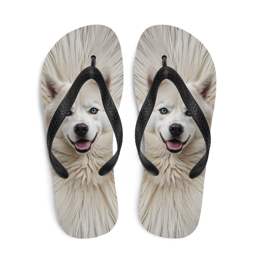 Siberian Husky Flip Flops