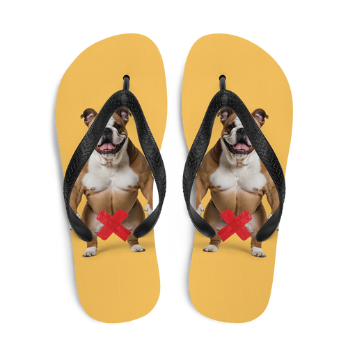 Bulldog X-Tape Yellow Flip Flops