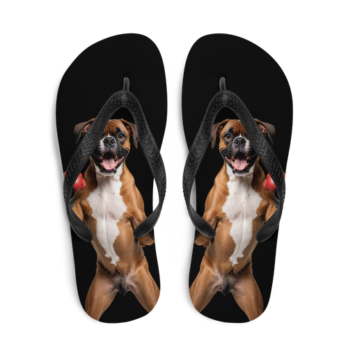 Boxer Boxing Black Flip Flops