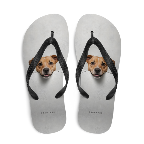 Smile Dog Peep Flip Flops