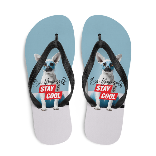 Be Yourself & Stay Cool Flip Flops