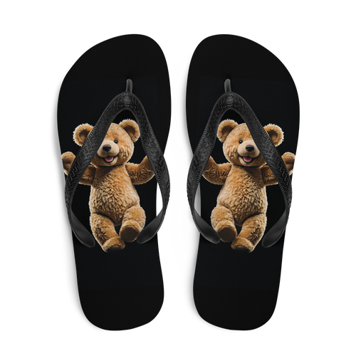 Happy Teddy Bear Flip Flops