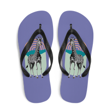 Giraffe Zebra Purple Flip Flops