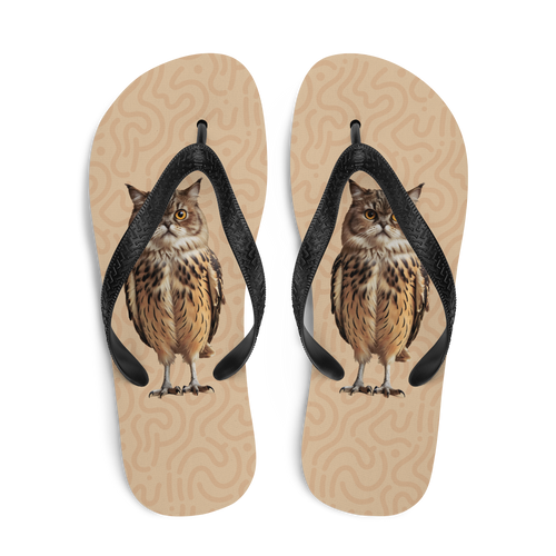 Cat Owl Flip Flops