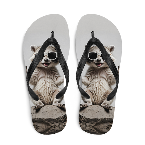 Hello Racoon Flip Flops