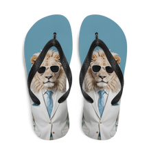 Funky White Lion Flip Flops