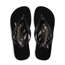 Minimalism Copperplate Art Fish Flip Flops