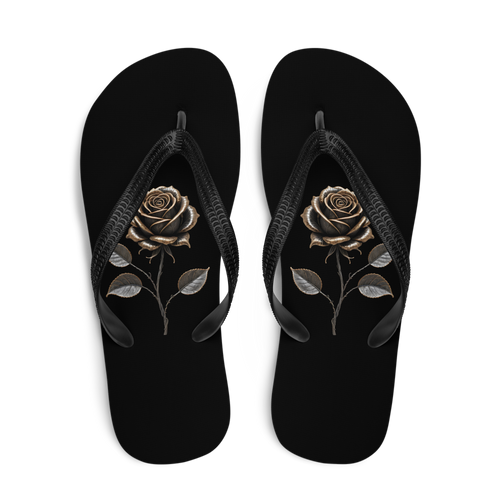 Rose Copper Art Flip Flops