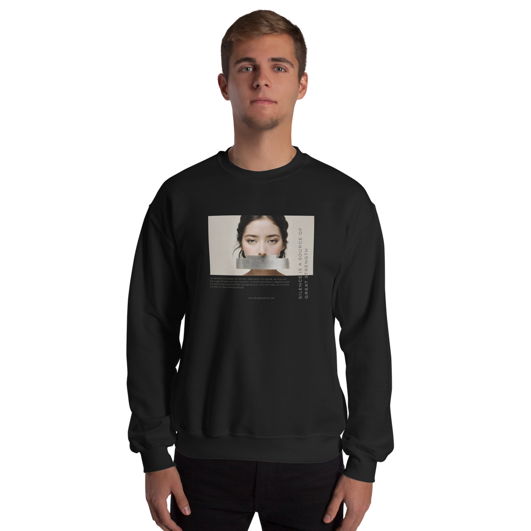 Silence Lao Tzu Unisex Sweatshirt Front Print