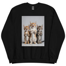 Funny Tripple Cats Unisex Sweatshirt Front Print