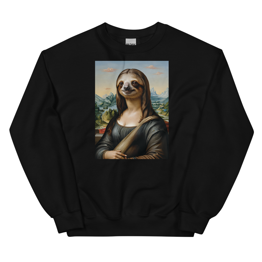 Monalisloth Unisex Sweatshirt Front Print