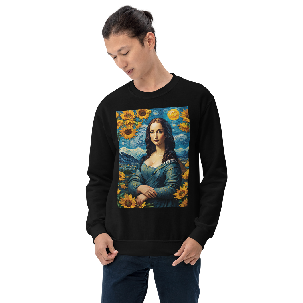 Monalisa Painting in Van Gogh Style Unisex Sweatshirt