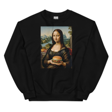 Monalisa Burger Unisex Sweatshirt Front Print