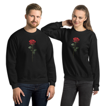 Red Rose on Black Unisex Sweatshirt