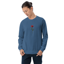 Red Rose on Black Back Print Unisex Sweatshirt