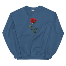 Red Rose on Black Unisex Sweatshirt