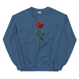 Red Rose on Black Unisex Sweatshirt