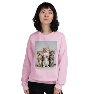 Funny Tripple Cats Unisex Sweatshirt Front Print