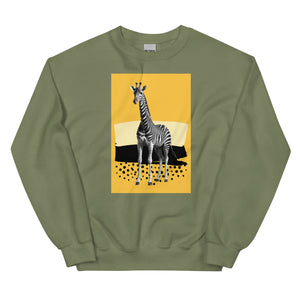 Giraffe Zebra Skin Unisex Sweatshirt Front Print