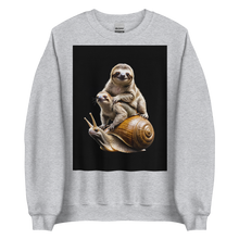 Sloth Riding A Snail Unisex Sweatshirt Front Print