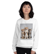 Funny Tripple Cats Unisex Sweatshirt Front Print