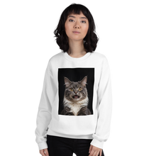 Shocked Cat Face Unisex Sweatshirt Front Print