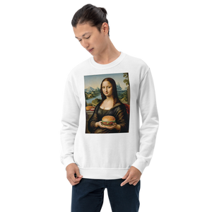 Monalisa Burger Unisex Sweatshirt Front Print