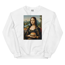 Monalisa Burger Unisex Sweatshirt Front Print