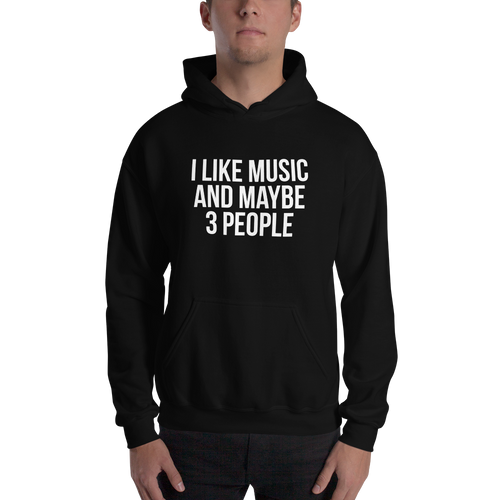 I Like Music and Maybe 3 People Unisex Hoodie